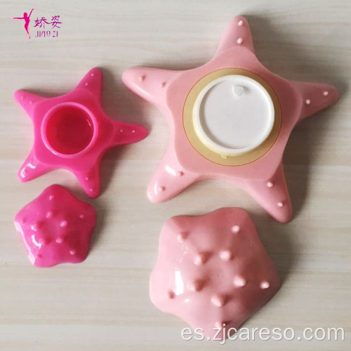 Tarro poner crema facial cosmético con forma de estrella de mar Tarro poner crema